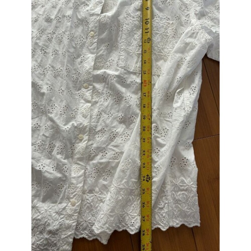 Gap x Doen White Button-Down Eyelet Button Up Shirt Large - Picture 7 of 7